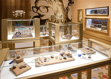 China Van het luxemetaal en Glas het Rek van de Oogglazenvertoning voor Juwelen en Toebehoren leverancier